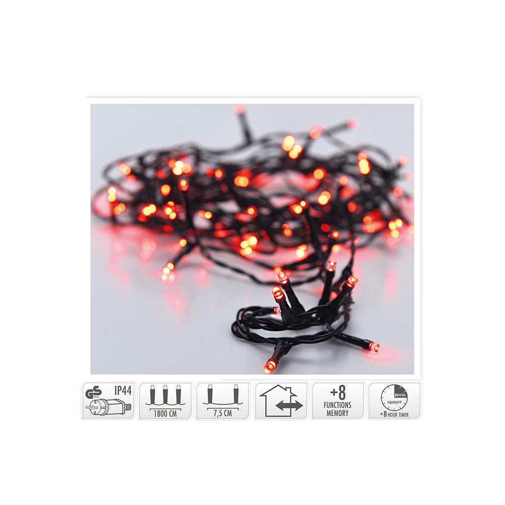 240Led-(IP44) 8 πρόγραμ., μνήμη,timer,κόκκινο 18μ. 1800x x Zaros MF240L-R
