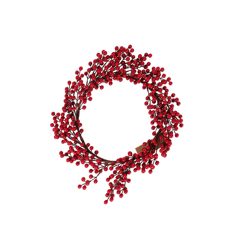 Στεφάνι με κόκκινα berries 50cm Zaros XM947