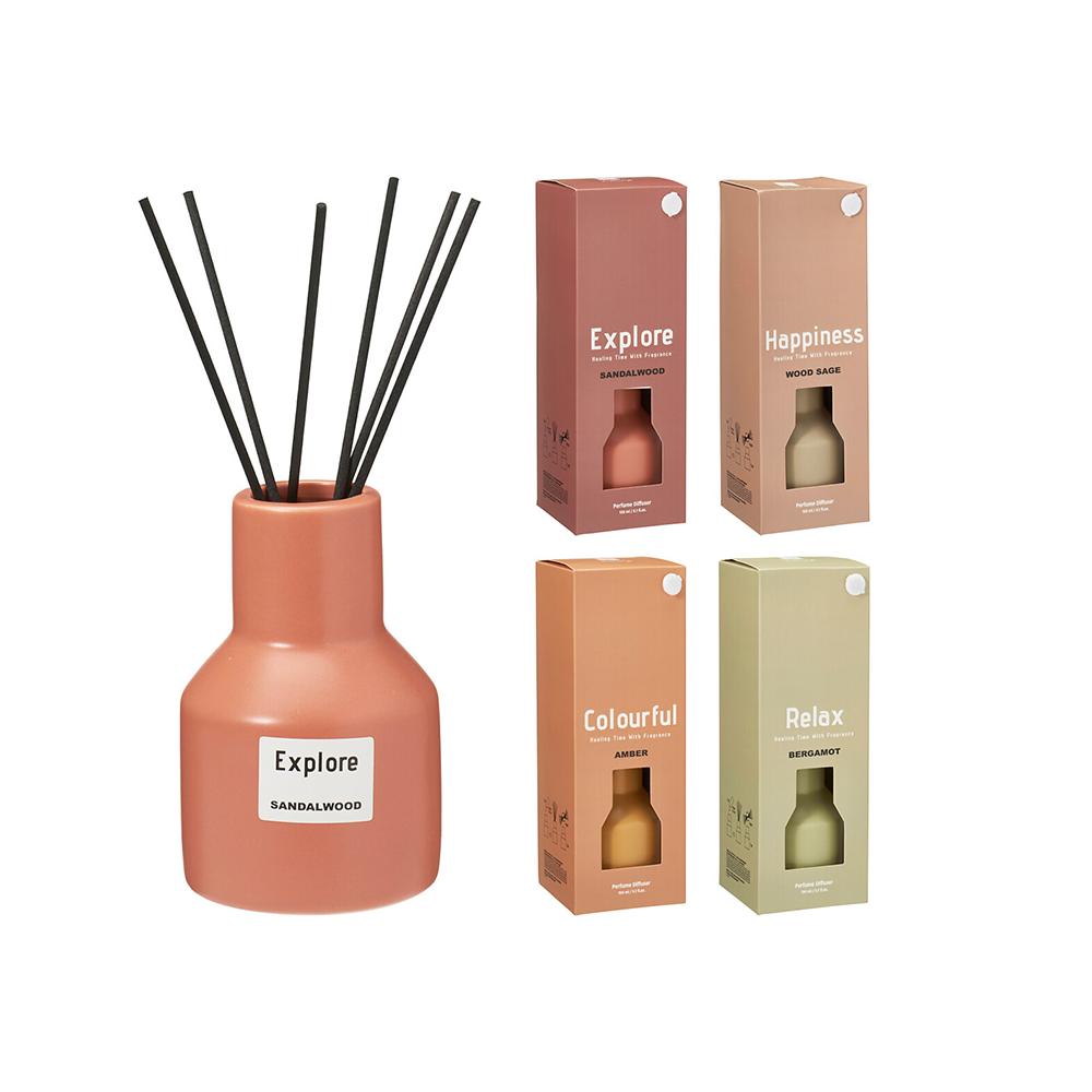 Αρωμ.Έλαιο 150ml,4 αρώματα & χρ.,κεραμικό δοχείο 8,3x8,3x23,5 Zaros CA470