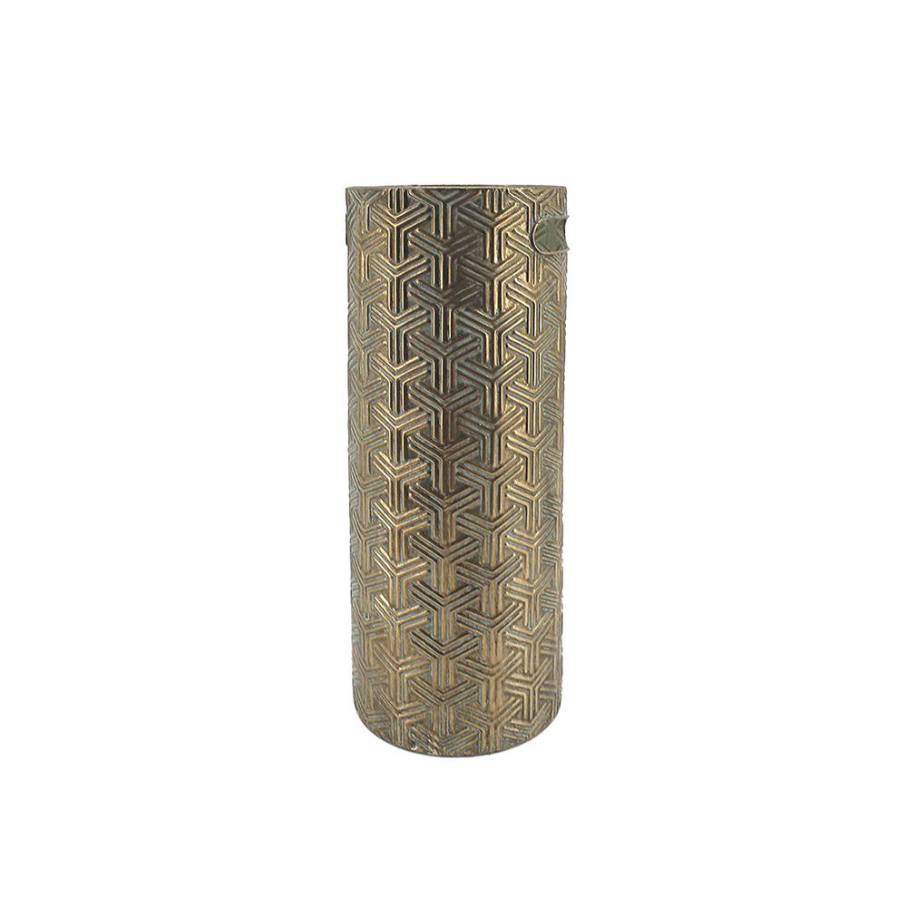 Μεταλλική ομπρελοθήκη σχ.art deco χρυση 50cm Zaros HT6677