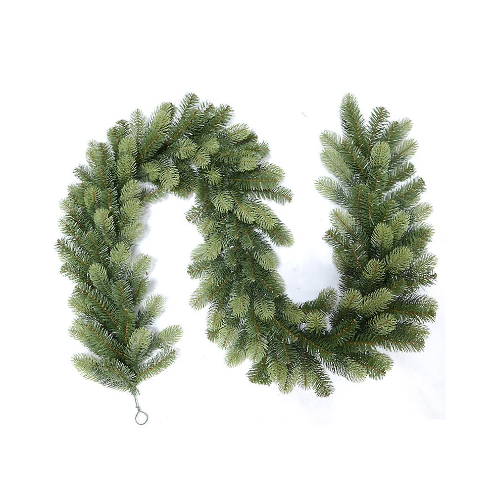 Γιρλαντα mixed (pe&pvc) 2 tone green 180cm Zaros MX2T-180