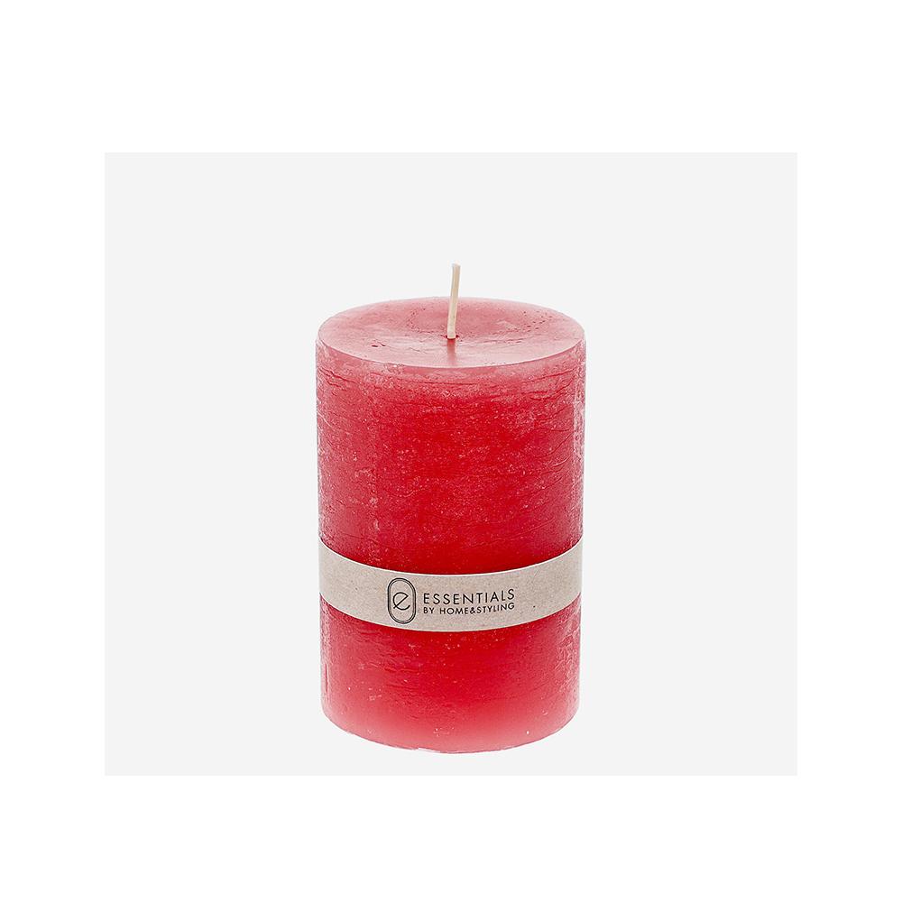 Κερί κορμός ρουστίκ κόκκινο crimson 7x10cm Zaros CA491