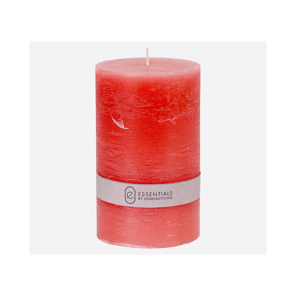 Κερί κορμός ρουστίκ κόκκινο crimson 9x15cm Zaros CA493