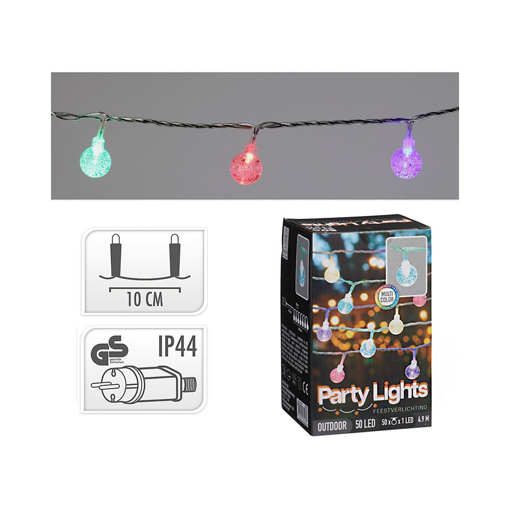 Πολύχρωμα Party lights 50τεμ.(μήκος 5 μ.) 180 Zaros PL700
