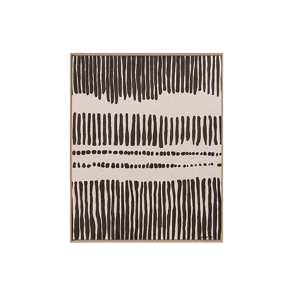 Ethnic Hand paint με κορνίζα 3,8cm,80x100cm Zaros PI393