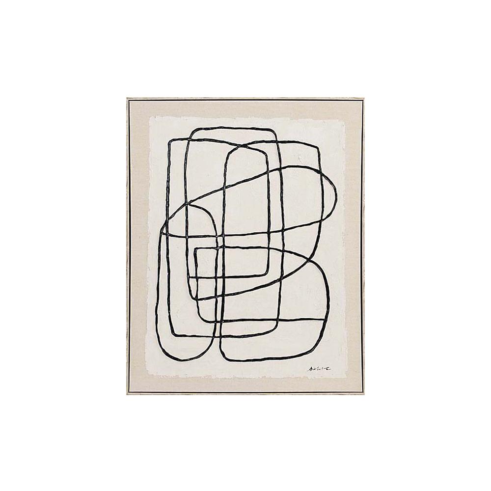 Χειροποίητος πίνακας με γραμμικό σχ.,60x80cm Zaros PI397