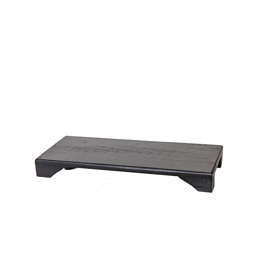 Παραλ/μη βάση από ανακυκλ.ξύλο μαύρη 50x20cm Zaros IN282-B