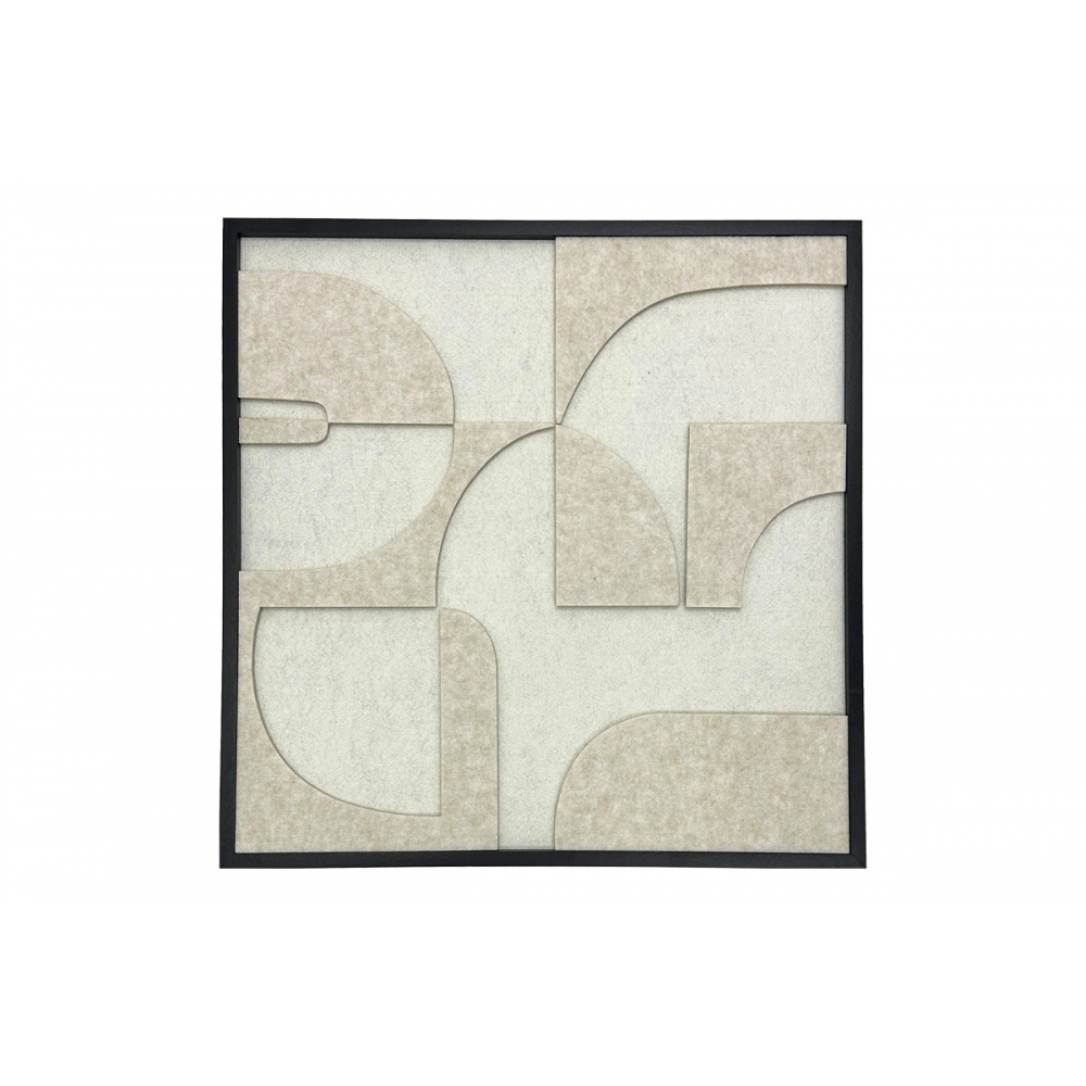 Πίνακας με πλαίσιο Jeire Inart λευκό 62x2.5x62εκ Inart 298-000048