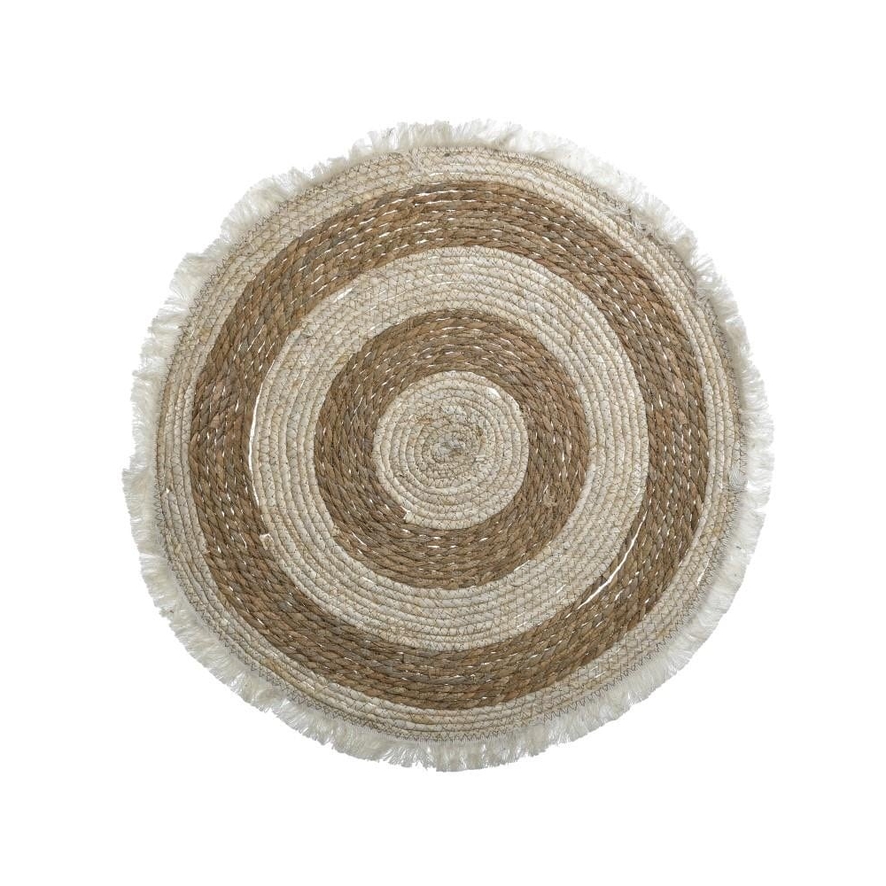 ΧΑΛΙ JUTE ΜΠΕΖ/ΚΡΕΜ Φ90 Inart 3-35-823-0001