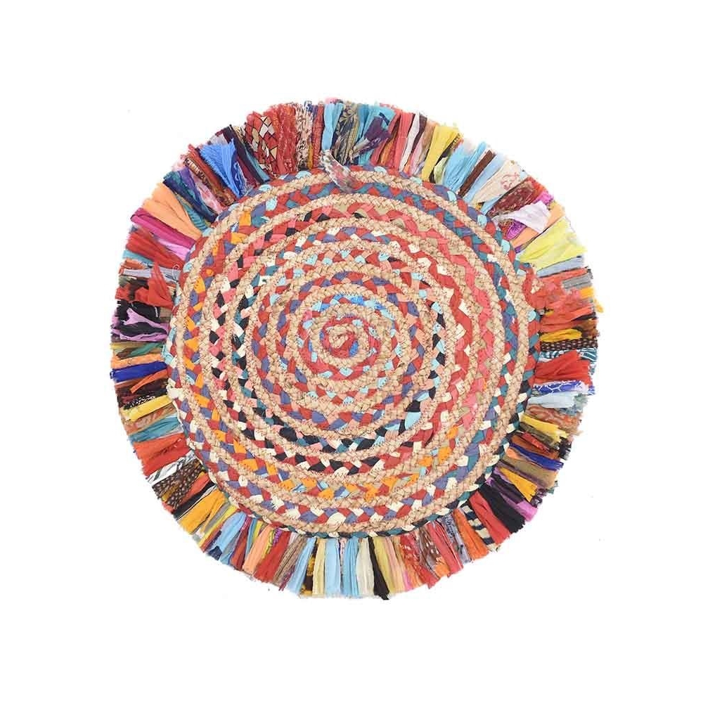 ΜΑΞΙΛΑΡΙ CHINDI ΥΦΑΣΜΑΤΙΝΟ MULTICOLOR (50% JUTE 50%COTTON) Δ45Χ10 Inart 3-40-806-0021