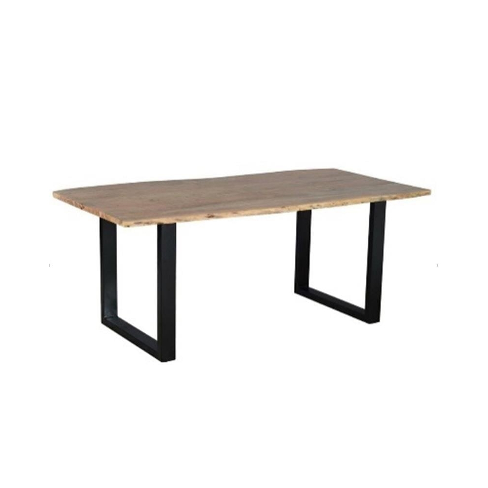 ΤΡΑΠΕΖΑΡΙΑ ΞΥΛ.ΜΕΤΑΛ. NATURAL/ΜΑΥΡΗ 160Χ90Χ77 Inart 3-50-969-0004