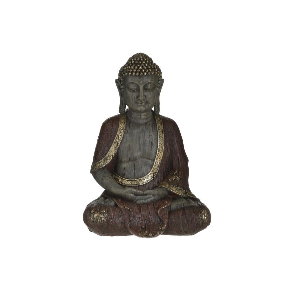 ΒΟΥΔΑΣ RESIN ΚΑΦΕ/ΧΡΥΣΟΣ 18X14X24 Inart 3-70-301-0135
