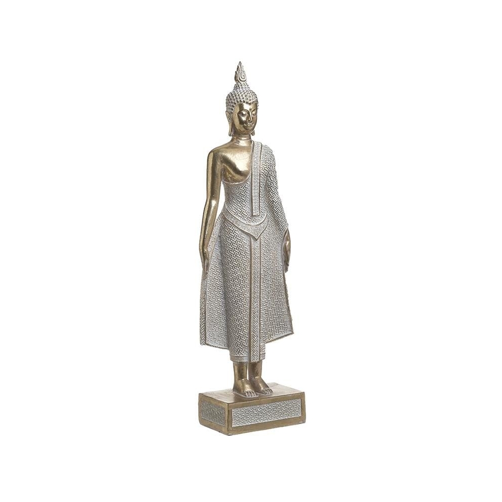 ΒΟΥΔΑΣ RESIN ΑΝΤΙΚΕ ΧΡΥΣΟΣ/ΛΕΥΚΟΣ 13Χ7Χ40 Inart 3-70-301-0165