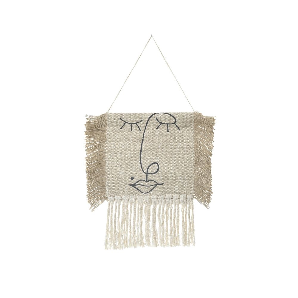 ΔΙΑΚΟΣΜΗΤΙΚΟ ΤΟΙΧΟΥ ΚΡΕΜΑΣΤΟ NATURAL 30Χ3Χ51/85 (60%JUTE/40%COTTON) Inart 3-70-485-0021