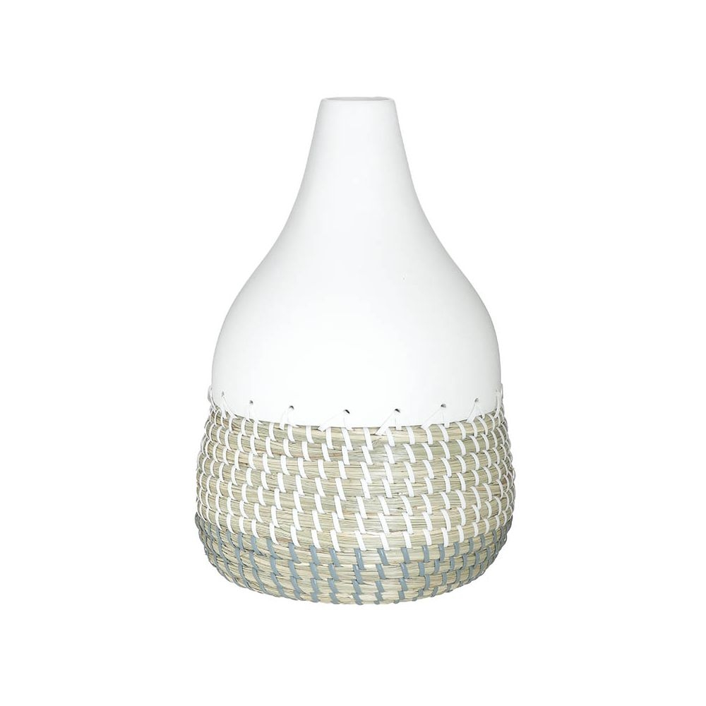 ΒΑΖΟ ΜΠΑΜΠΟΥ/ΨΑΘΙΝΟ ΛΕΥΚΟ/NATURAL Φ20Χ30 Inart 3-70-564-0099