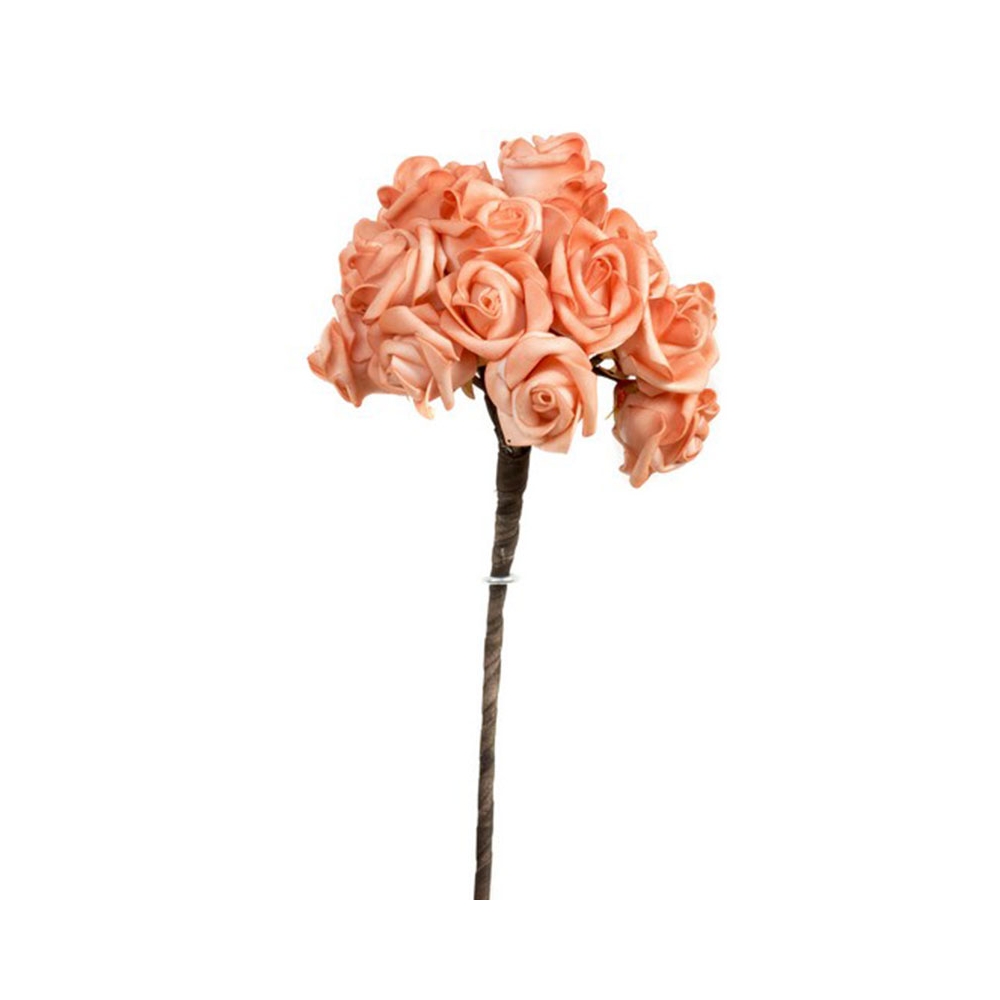 Artekko Roses Bouquet Μπουκέτο με Τεχνητά Τριαντάφυλλα Λάτεξ Πορτοκαλί (14x14x65)cm Artekko 304-2047