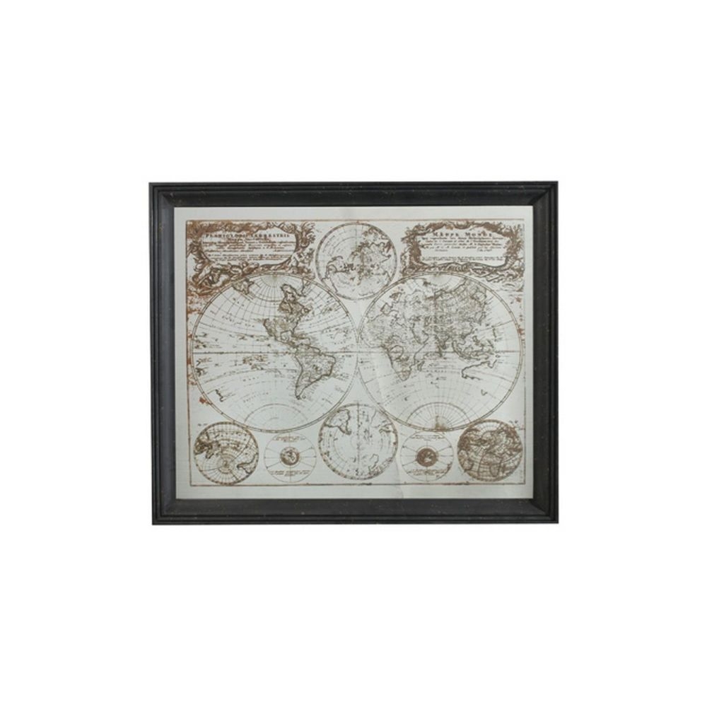 Artekko Mirrored Πίνακας/Καθρέφτης Χάρτης MDF/Γυαλί Μαύρος (125,5x6.6 105.4)cm Artekko 36129