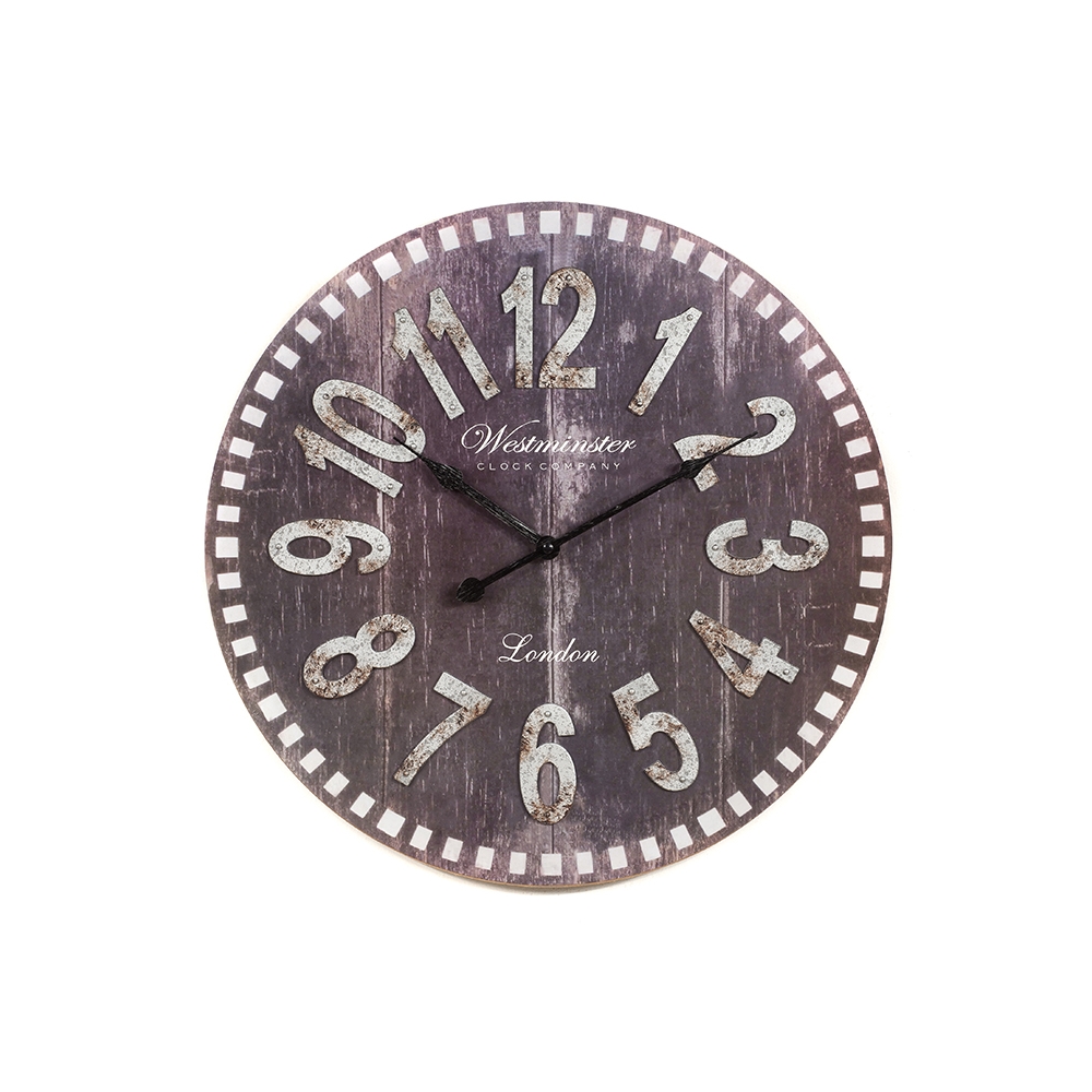 Artekko Uxueg Ρολόι Τοίχου Πλαστικό Καφέ (45.8x45.8x4.5)cm Artekko 410-2046