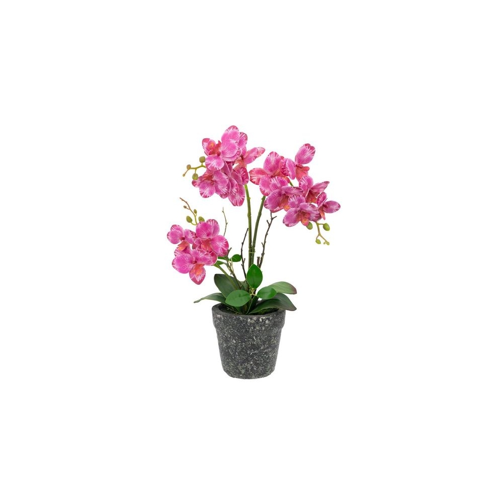 Artekko Orchid Τεχνητή Πλαστική Ροζ Ορχιδέα σε Γλάστρα (26x12x46)cm Artekko 420024-AB