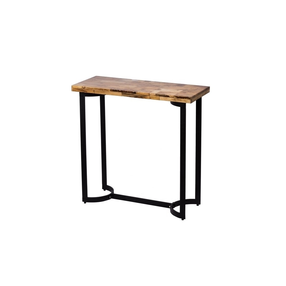 Artekko Crugti Ξύλινη Μασίφ Κονσόλα με Μεταλλική Βάση (91x36x90)cm Artekko 43171