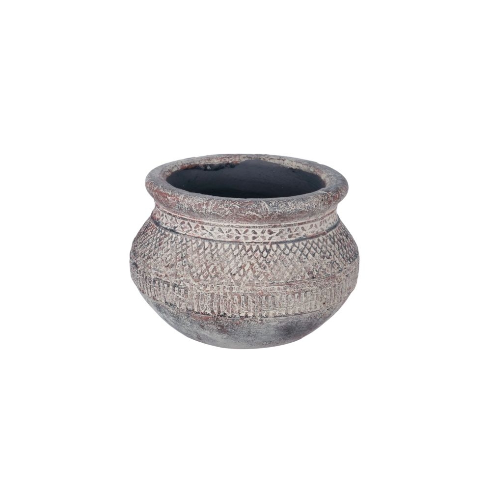 Artekko Pot Κασπώ από Τερακότα σε Γκρι Πατίνα (21x21x15)cm Artekko 460165