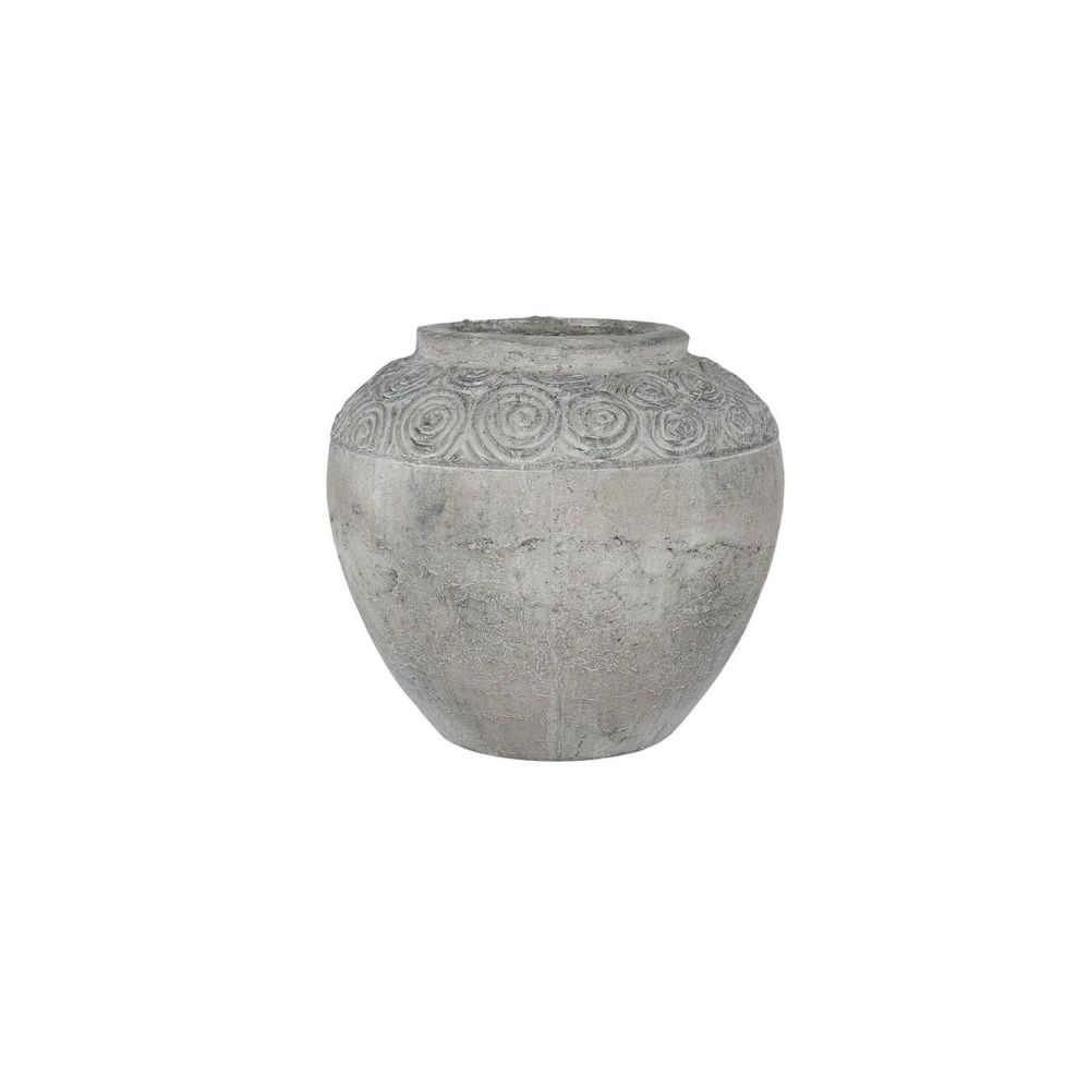 Artekko Pot Κασπώ από Τερακότα σε Γκρι Πατίνα (26x26x23.5)cm Artekko 460168
