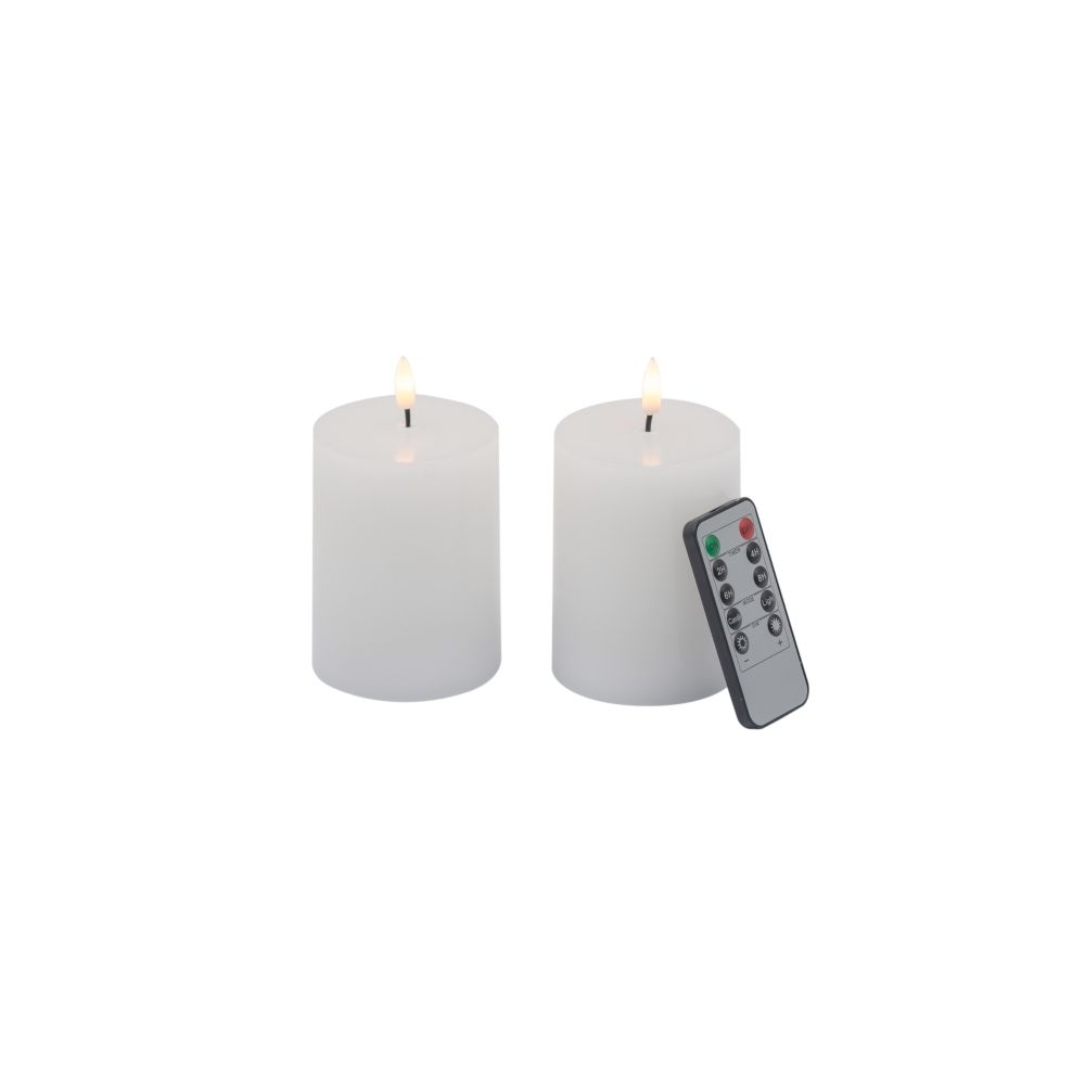 Artekko Flame Λευκά Κεριά Led με Τηλεχειριστήριο (7.6x7.6x10.2)cm 2pcs Artekko 480320-WHIT