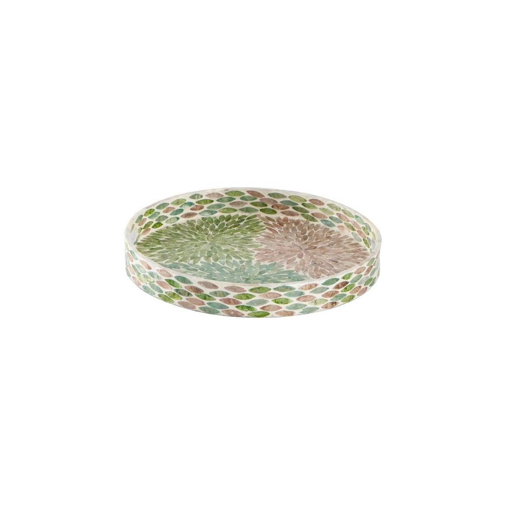 Artekko Ivory Διακοσμητικός Δίσκος MDF Capiz Πολύχρωμο (40x40x5)cm Artekko 48748