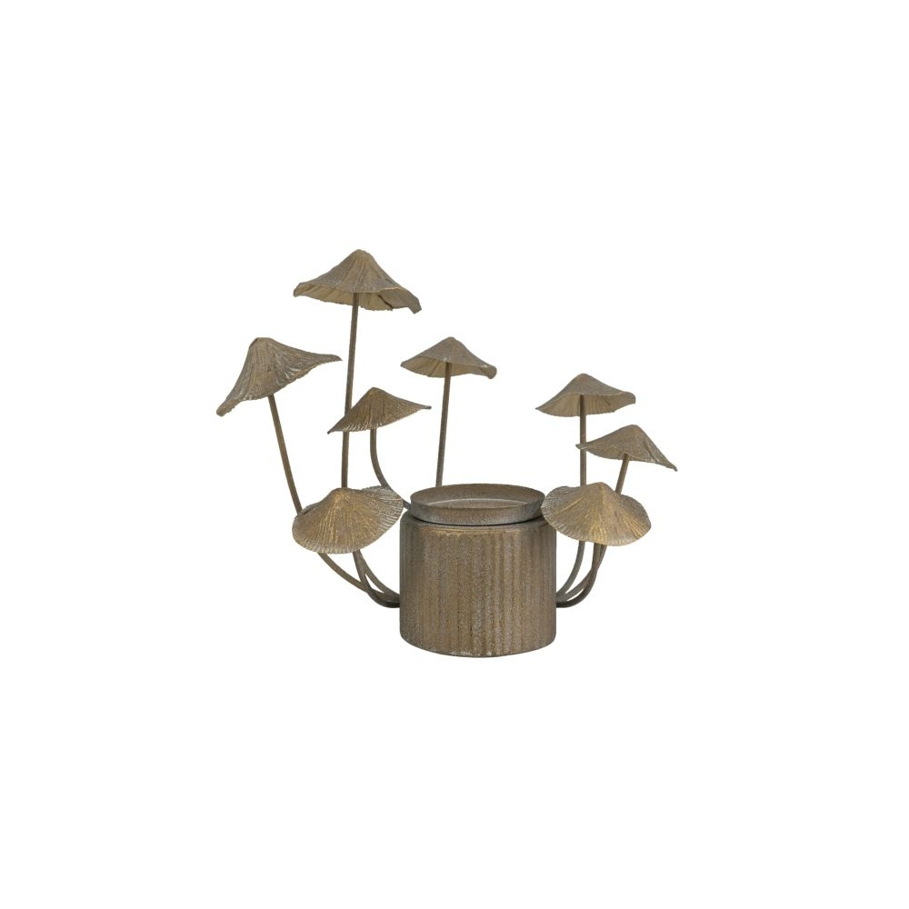 Artekko Mushroom Κηροπήγιο Μέταλλο Χρυσό (28x23x24.5)cm Artekko 49662