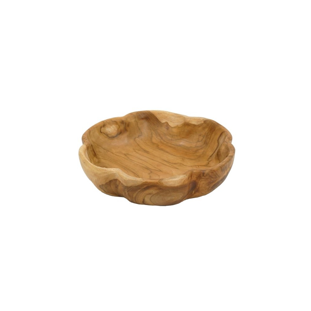 Artekko Woody Διακοσμητικό Μπολ από Ξύλο Teak (30x30x6)cm Artekko 49696