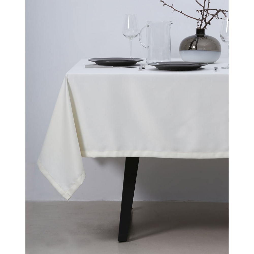 Μονόχρωμο τραπεζομάντηλο Ariel 8 ατόμων | 165x240cm Εκρού Pennie 141016-02