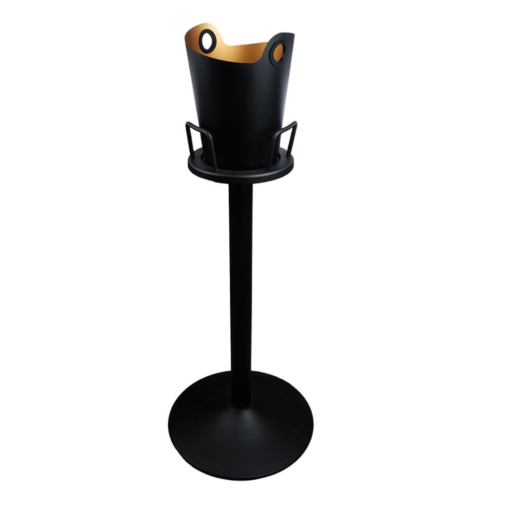 MATTE BLACK SS ΣΑΜΠΑΝΙΕΡΑ ΜΕ ΠΟΔΙ ΜΑΥΡΟ-ΧΡΥΣΟ SS18/2 24X24X85EK. Espiel FEV603