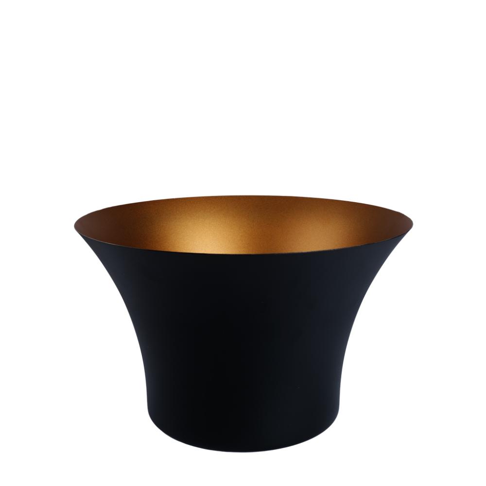 MATTE BLACK SS ΣΑΜΠΑΝΙΕΡΑ ΜΑΥΡΟ-ΧΡΥΣΟ SS18/2 35,5X35,5X22EK. Espiel FEV604