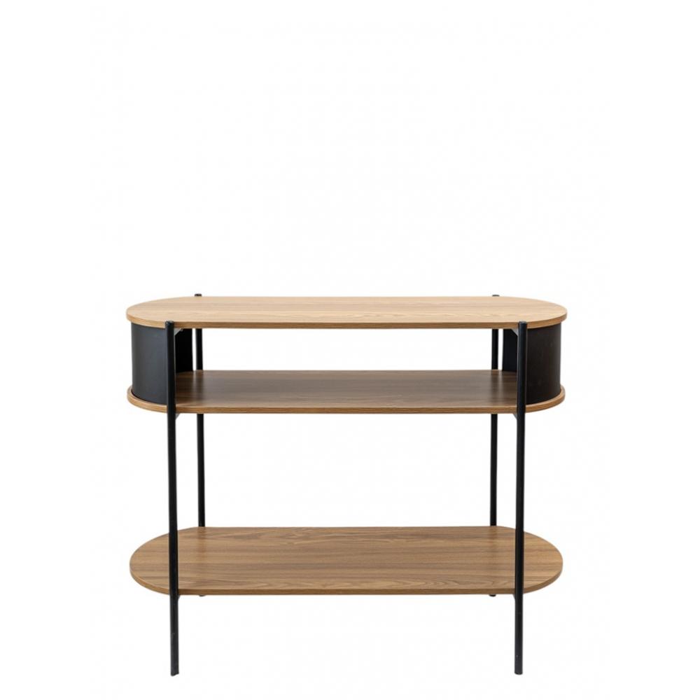 ΜΕΤΑΛΛΙΚΗ ΚΟΝΣΟΛΑ ΜΑΥΡΗ ΜΕ MDF PB 100X39X76EK Idea Home 26.18.53129