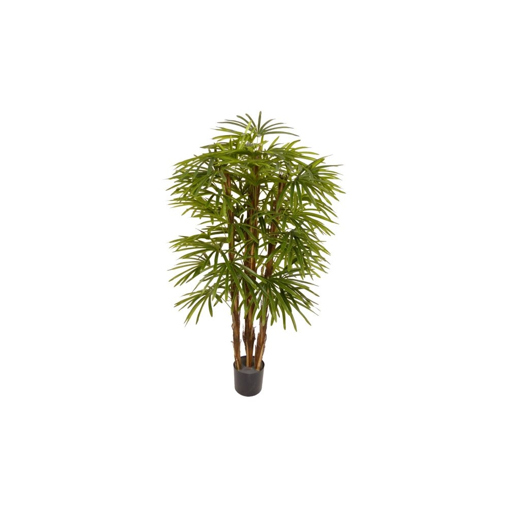 Artekko Verde Πράσινο Τεχνητό Φυτό Rapis σε Γλάστρα 120cm Artekko 6-0525