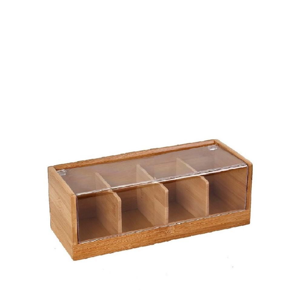 ΚΟΥΤΙ ΜΕ ΚΑΠ. 4-ΘΕΣΕΩΝ BAMBOO-ACRYLIC 29X13X10EK Espiel XYX109