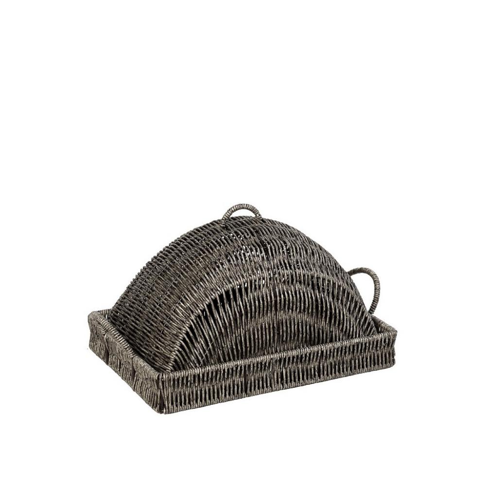 ΔΙΣΚΟΣ ΟΡΘ. ΜΕ ΚΑΠ. SYNTH. RATTAN ΓΚΡΙ 29Χ19Χ14ΕΚ Espiel KOD246