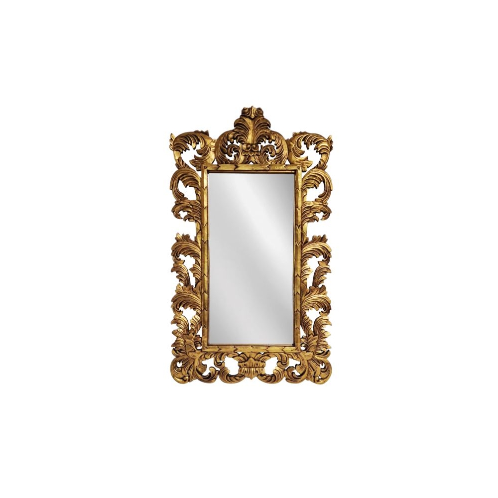 Artekko Mirroki Ξύλινος Χρυσός Σκαλιστός Καθρέπτης Τοίχου (120x90)cm Artekko 667-4004-A