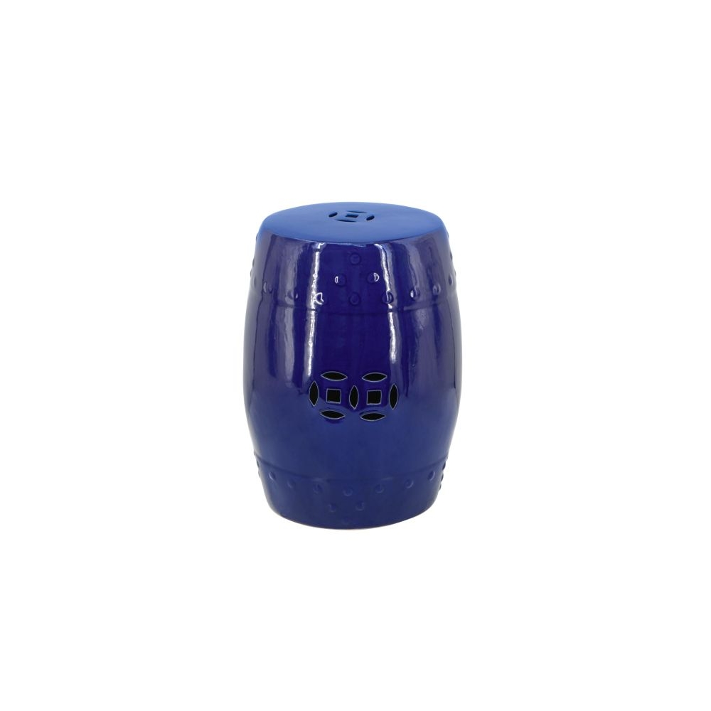 Artekko Zella Μπλε Κεραμικό Σκαμπό (33x33x45)cm Artekko 68136-NAVY