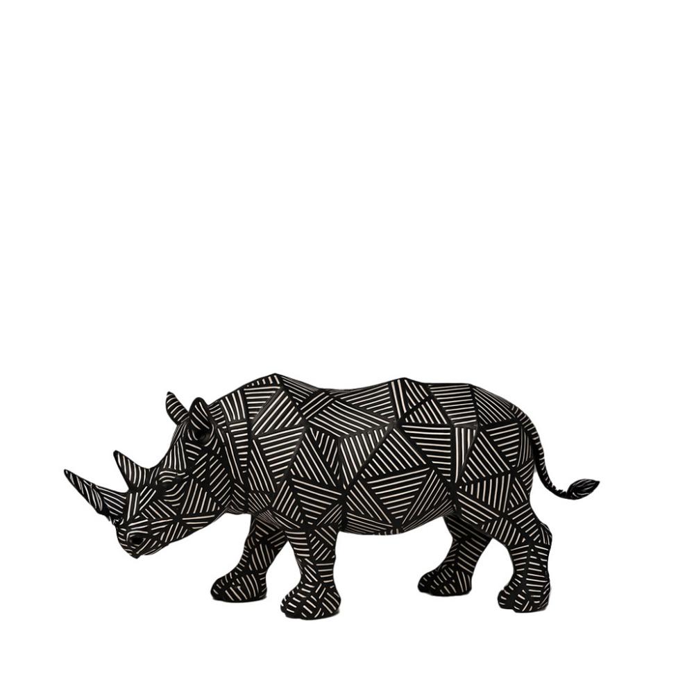 ΦΙΓΟΥΡΑ ΡΙΝΟΚΕΡΟΣ ΓΕΩΜΕΤΡΙΚΗ ΜΑΥΡΗ 25,5Χ8,3Χ13ΕΚ Espiel CIN106