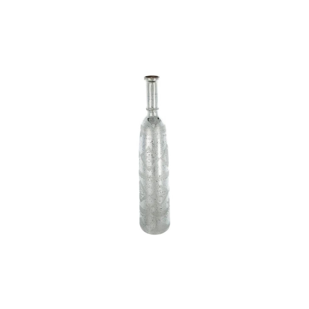 Artekko Silver Διακοσμητικό Βάζο Αντικέ Γυαλί Ασημί (15x15x76)cm Artekko 70449