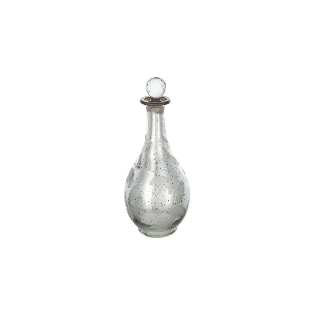 Artekko Silver Διακοσμητική Καράφα/Βάζο Αντικέ Γυαλί Ασημί (12.5x12.5x30.5)cm Artekko 70453