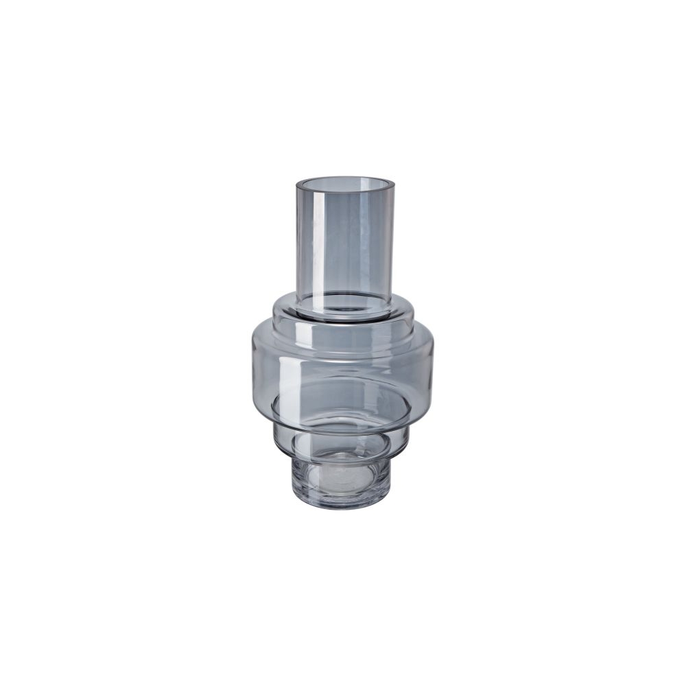 Artekko Fluted Διακοσμητικό Βάζο Ημιδιάφανο Γκρι (19.5x19.5x35)cm Artekko 70471-LUSM-DS-SA