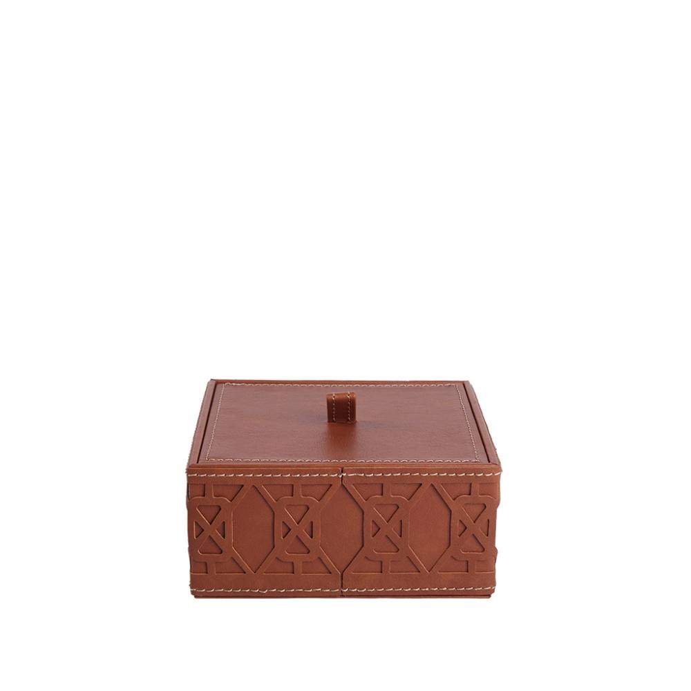 ΚΟΥΤΙ ΤΕΤΡΑΓ L ΣΥΝΘ. ΔΕΡΜΑ ΚΑΦΕ 15X15X7EK. Espiel FER108