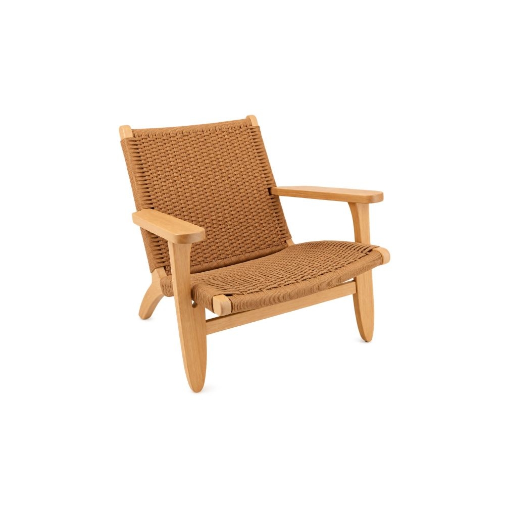 Artekko Lazy Καφέ Καρέκλα από Ash Wood με Σχοινί (56x56x78)cm Artekko 715-1118