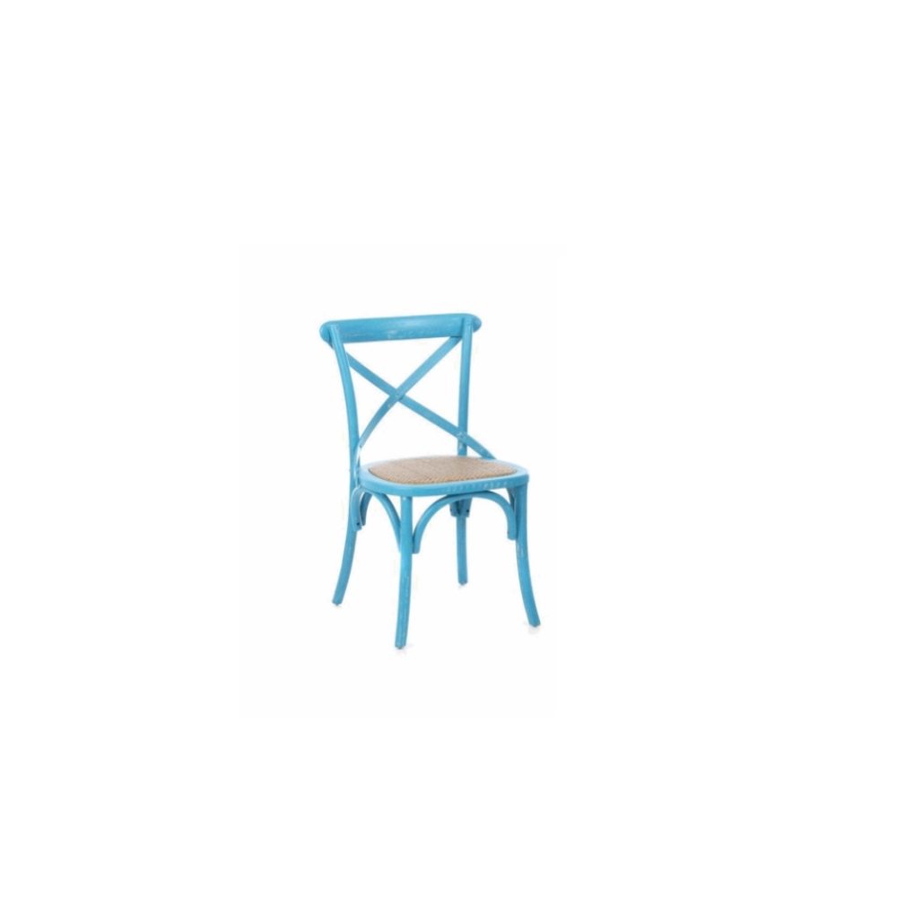 Καρέκλα bistro γαλάζια ντεκαπέ 45Χ45Χ88εκ Artekko 715-3052