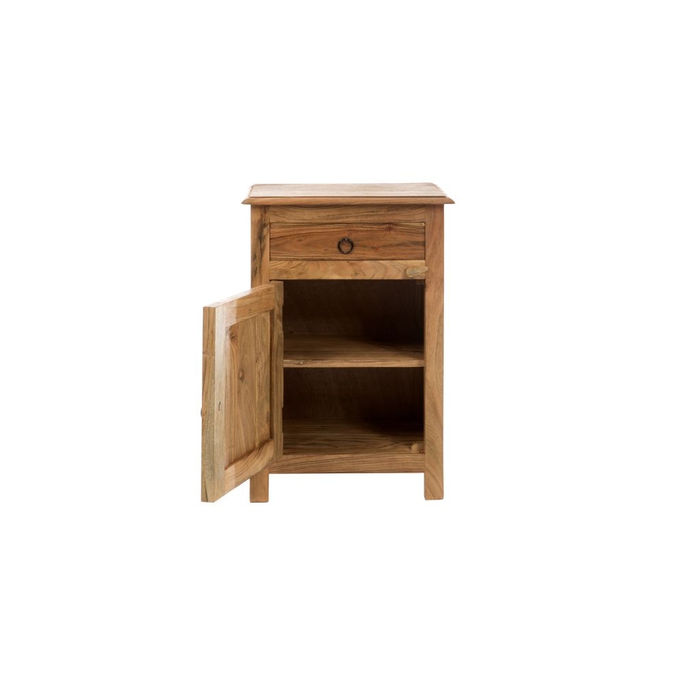 Artekko Attari Καφέ Κομοδίνο από Ξύλο Teak (45x32x66)cm Artekko 720-1229-LAP-RIGHT