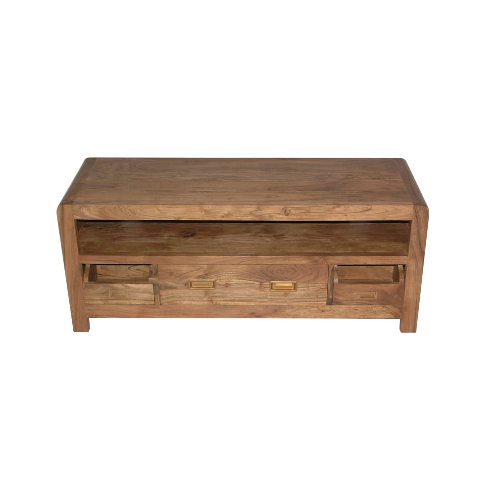 Artekko Noosdi Ξύλινο Μασίφ Έπιπλο Τηλεόρασης (115x40x47)cm Artekko 720-1280