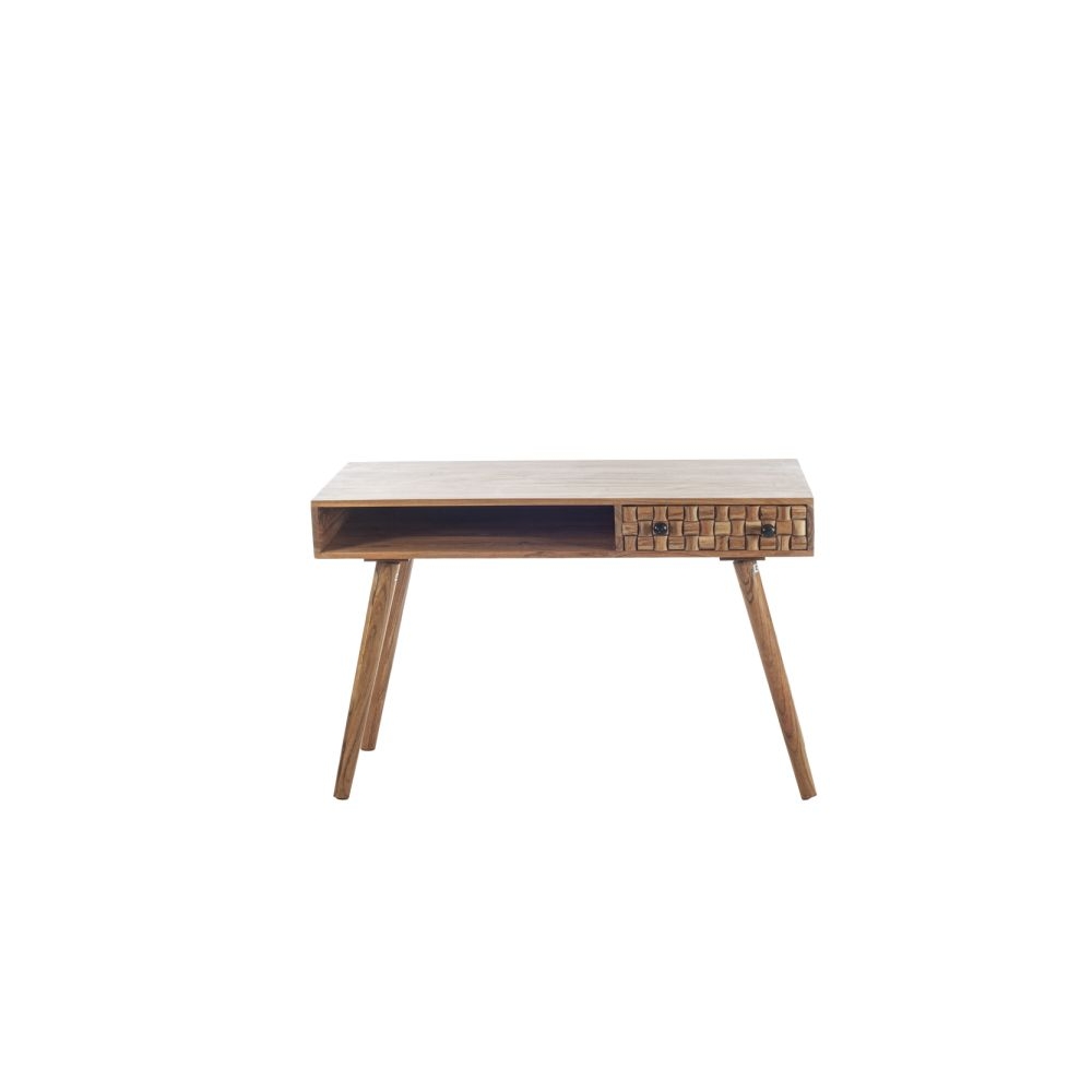 Artekko Attari Καφέ Κονσόλα Γραφείο από Ξύλο Teak (115x50x76.5)cm Artekko 720-2107-LAP