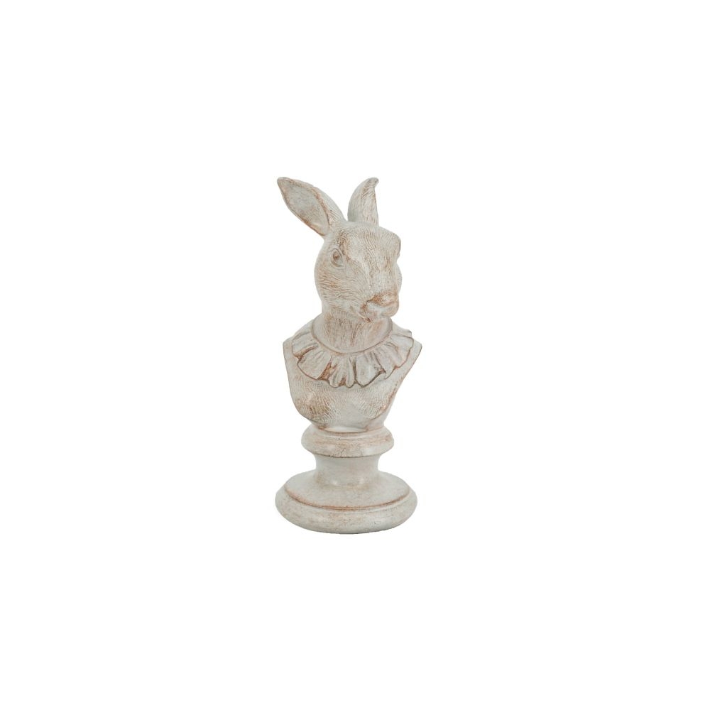 Artekko Rabbit Διακοσμητικό Λαγουδάκι Ρητίνης σε Λευκή Πατίνα (11x10.3x23.5)cm Artekko 72428